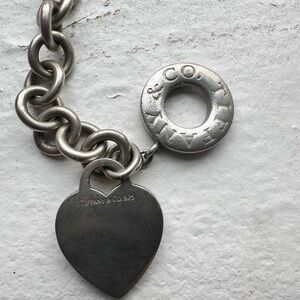 Tiffany & Co. Sterling Silver Heart Charm Bracelet
